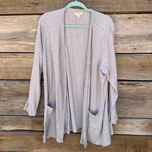Terra & Sky 2X Plus Size Grey Cardigan